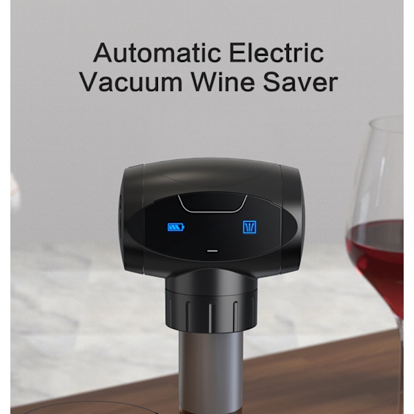 Elektrisk vakuumpump för vin med vinstoppare - Vakuumförseglare för vinflaskor