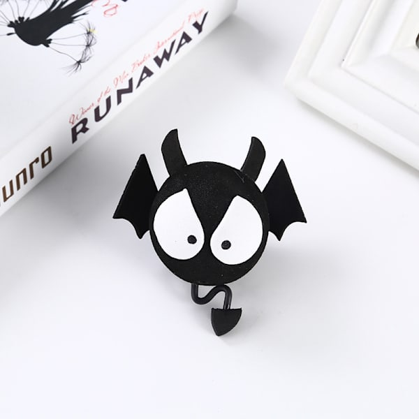 (Svart) Big Eyes Bat EVA-dekorasjon for bilantenne