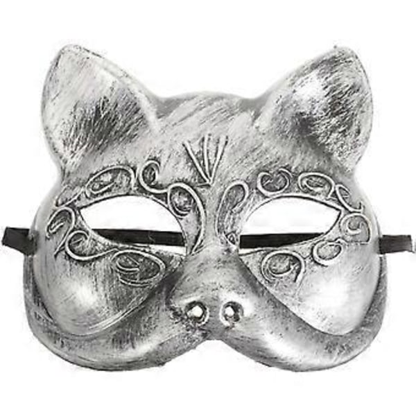 Fox Maske Retro Halv Ansigt Dekorativ Maske Karnevalsmaske Prop Halloween Maske