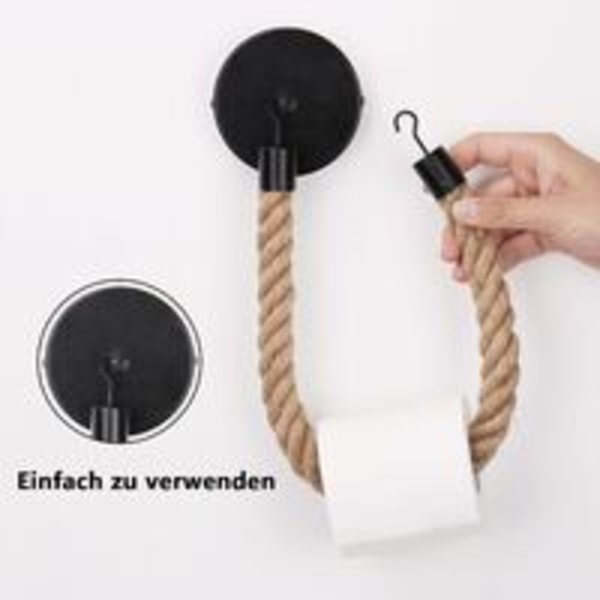 Musta Vintage WC-paperiteline WC-paperirullalle Seinälle