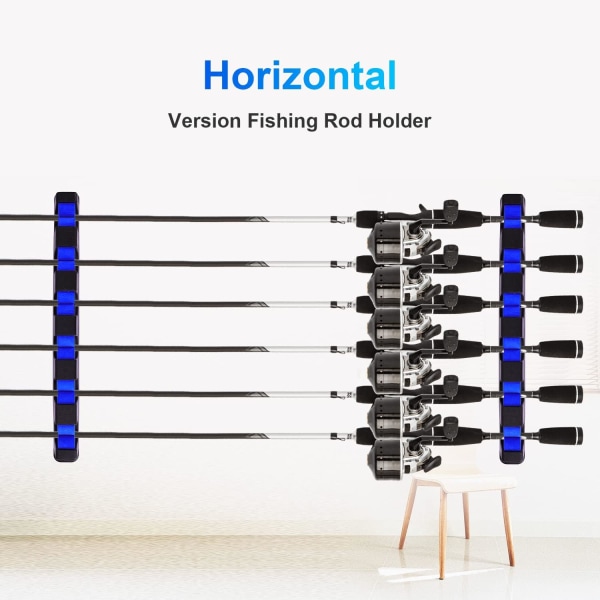 1 par veggmontert fiskestangstativ, horisontalt fiskestangstativ H