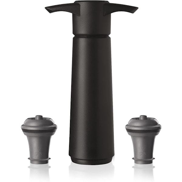 Vinsaver Presentförpackning - Svart | 1 x Vakuumpump + 2 x Vakuumvinkork
