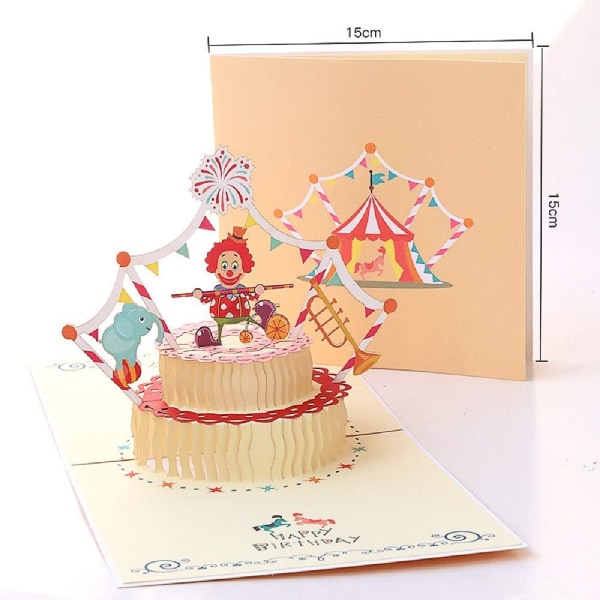 3D Pop Up [Syntymäpäiväkortti] [Onnittelukortti] [Valmistujaiskortti] kanssa