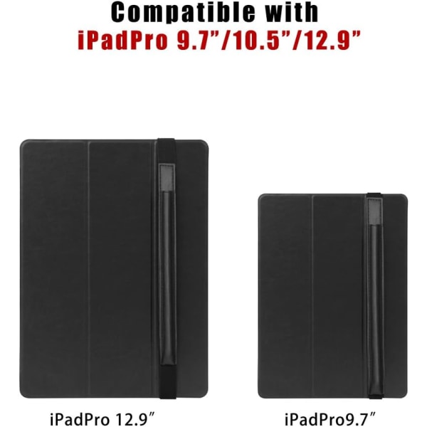 2 stk. Blyantholder - Svart (Ingen penn) Avtakbar elastisk Apple Pencil