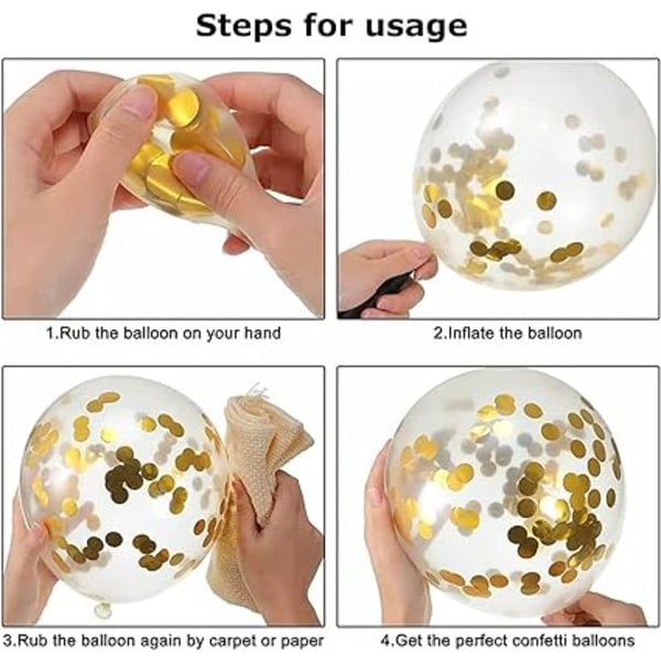 Happy Birthday Flag Pulling Sequin Balloon Set (Svart Guld), Par
