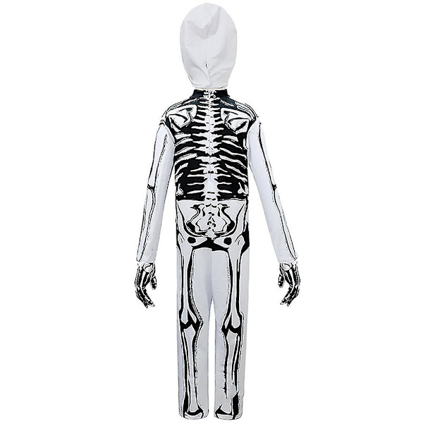 3-14 år Børns Skelet Bodysuit Handsker Maske Cosplay Sæt. 5-7 år.