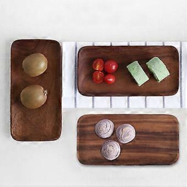 Rektangulär Sushi Serveringsbricka i Trä Japansk Stil Porslin Hem Restaurang Serveringsfat 25x12.5x2cm