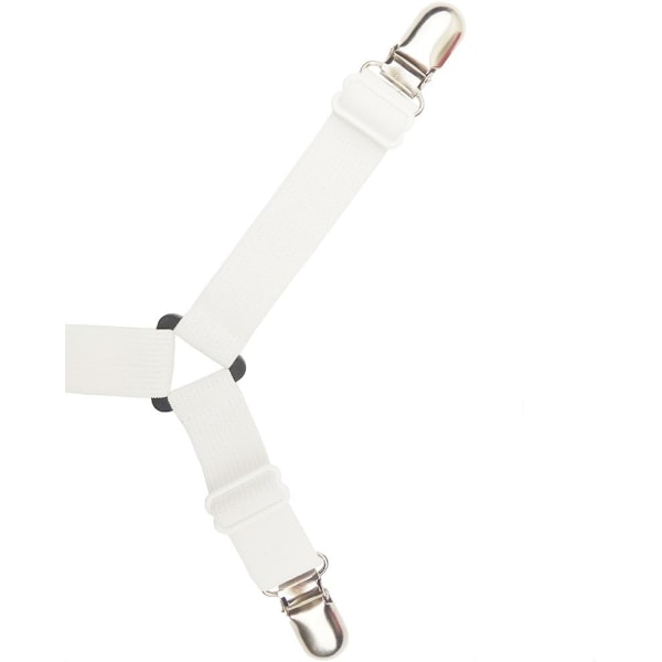 Justerbare elastiske sengetrekkstropper (3-veis hvite), Kryss