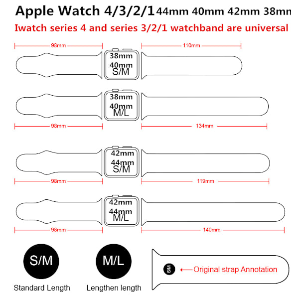Musta 38/40/41mm, silikoninen urheiluranneke ja Apple Watch -ranneke