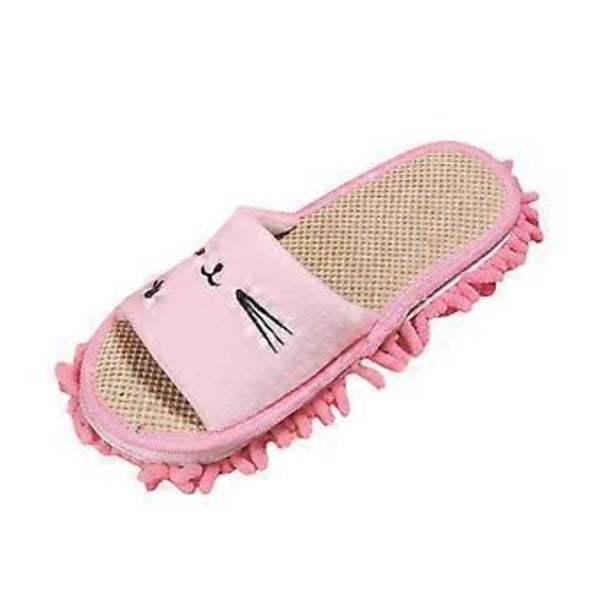 Söpöt Pölymoppitossut Unisex Pölylattian Puhdistustyökalu Kylpyhuoneeseen Makuuhuoneeseen (Pinkki) Pink