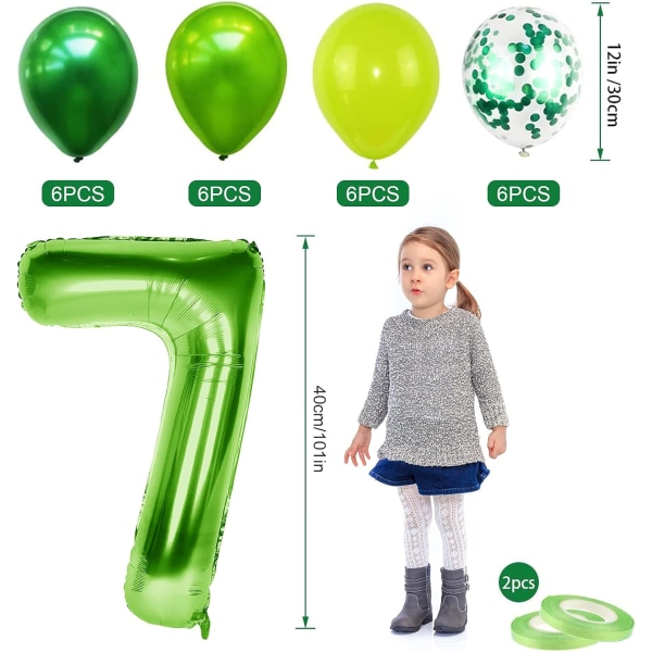 Dino-ballonger för 4 år, 100 cm 4 Giant Number Folieballong
