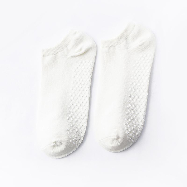 6 Par Ikke-Skridsikre Sticky Grippers Sokker Pilates Yoga Barre Anti-Slip Sokker Til Børn Kvinder Mænd. Mælkehvid. White