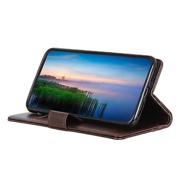 För Galaxy A51 Kopparspänne Nappa Textur PU Fodral
