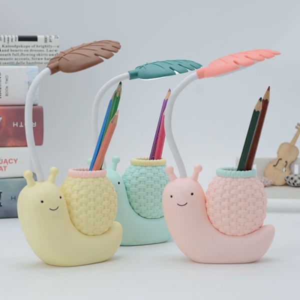 USB-oppladbar barneskrivebordslampe tegneserie snegleøye beskytter