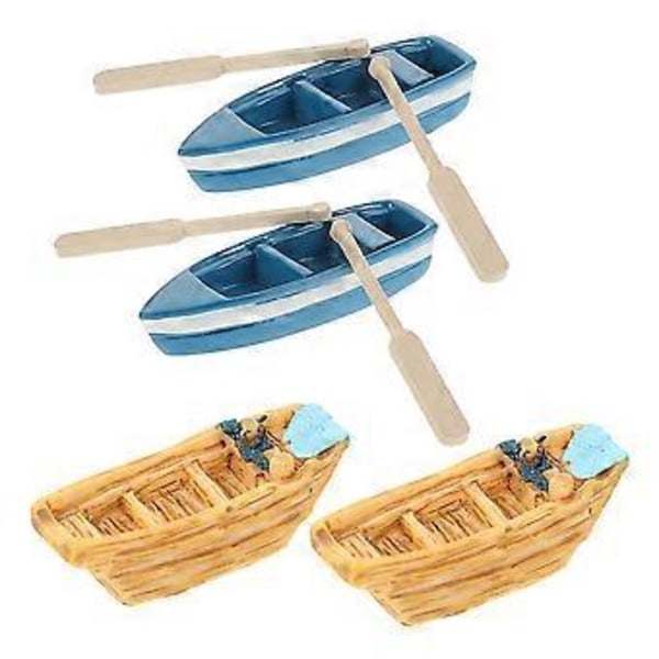 1 Setti Mikromaisema Vene Koriste Miniatyyrit Rantavene Melat Nukkekodin Tarvikkeet( )