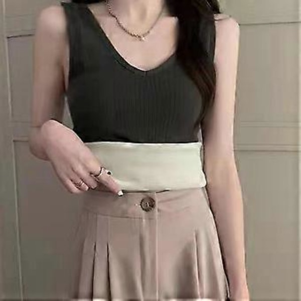 Dam Termisk Fodrad Underkläder Toppar Cami Tank Top Väst (style319)