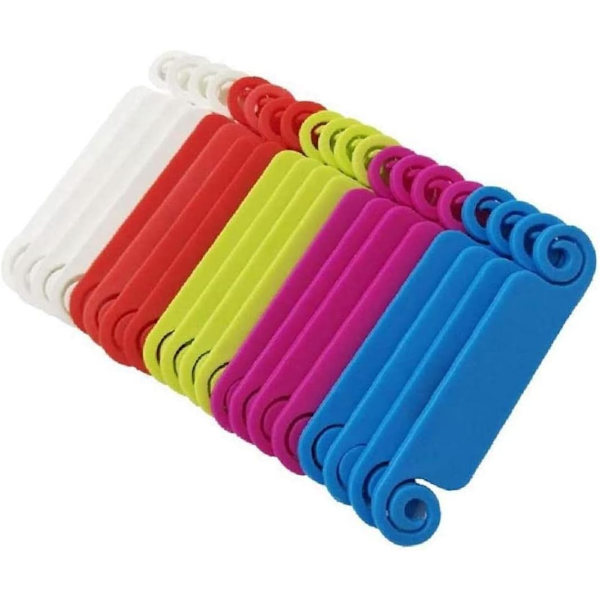 20 stk. kabelmærker til ledningsmærkning Multi-Color kabelhåndtering