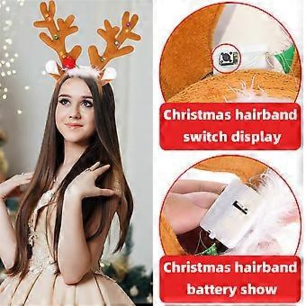 Julehodebånd Festivalrekvisitter Elg Gevir Hårbøyle Sesongbasert Hodeplagg Høytidsfeiring Cosplay Kostymerekvisitter STYLE2