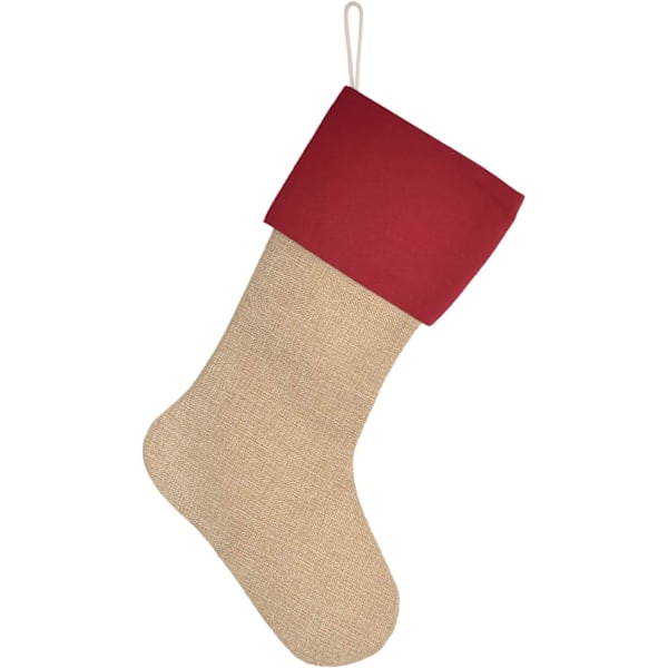 Jutestrumpor för jul, 3-pack, enfärgade, DIY-julgran