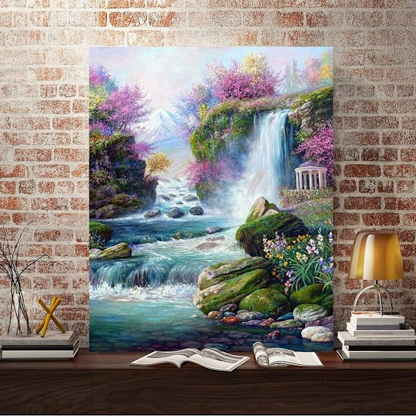 (40x30cm) Neliön muotoinen timanttimaalaus Täysi pora DIY 5D Neliön muotoinen Diamo