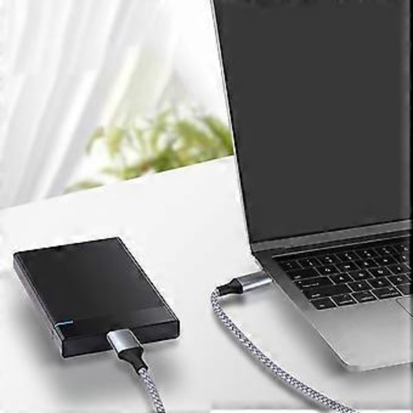 5 Gbps Hårddiskkabel Typ C Hane till MicroB Data Synkroniserings- och Laddningskabel för Extern Hårddisk Svart Black A
