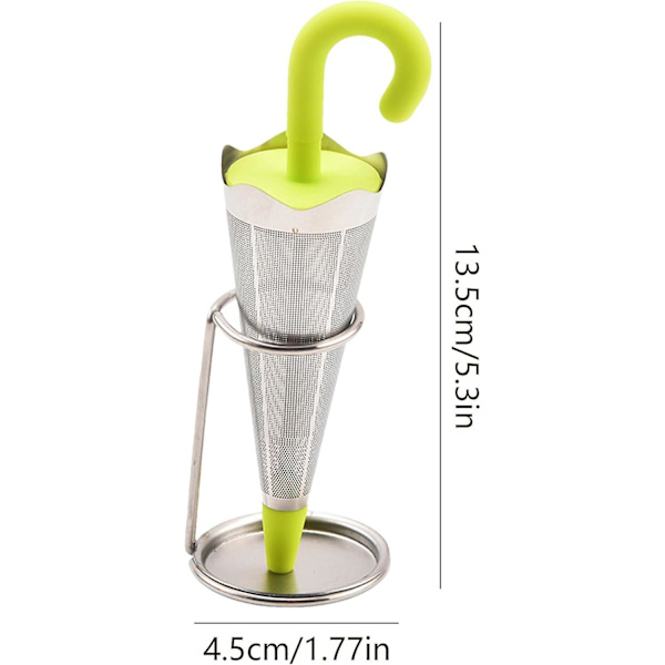 Löst te-sil | Återanvändbar paraply te-infuser med droppbricka