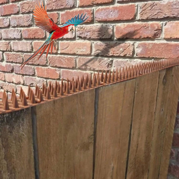 Fågelspikar, 14 st anti-duvspikar 4,6 meter 3 rader (mörkbrun)