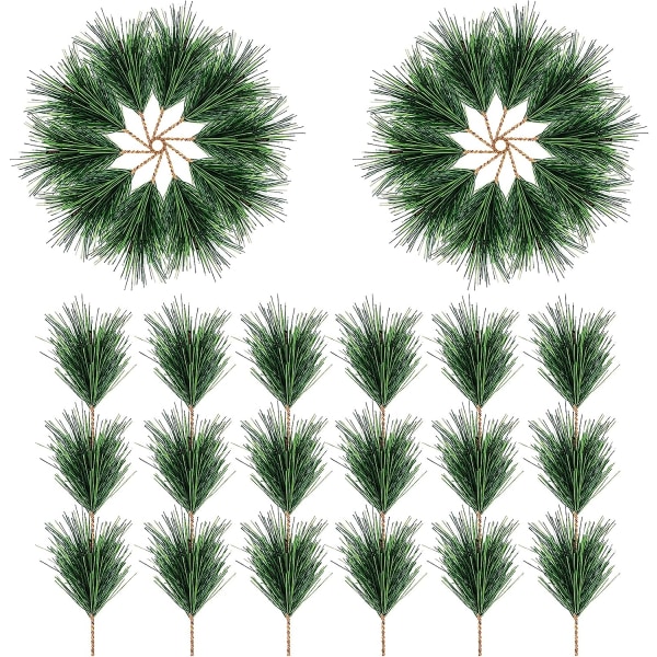 30 stk. Kunstige Grønne Fyrrenåle Grene - Små Fyrretræskviste