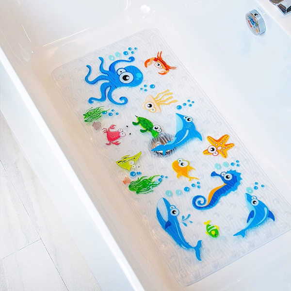 Badematter for badekar barn - Stor tegneserie sklisikker baderom badekar