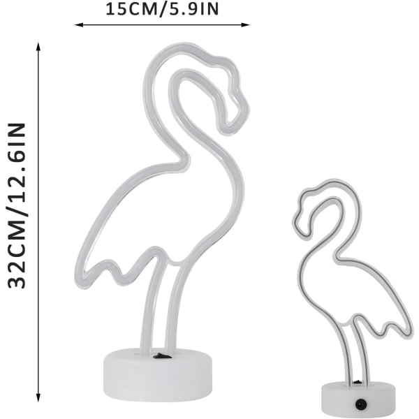 Neonrosa med stativbas, rosa neonlampa, batteridriven/USB-driven,