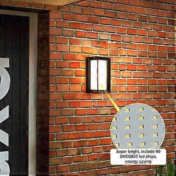 Udendørs væglampe 18 W Udendørs væglampe IP66 Udendørs LED væglampe udendørs belysning Vandtæt lampe i aluminium Varm hvid 18