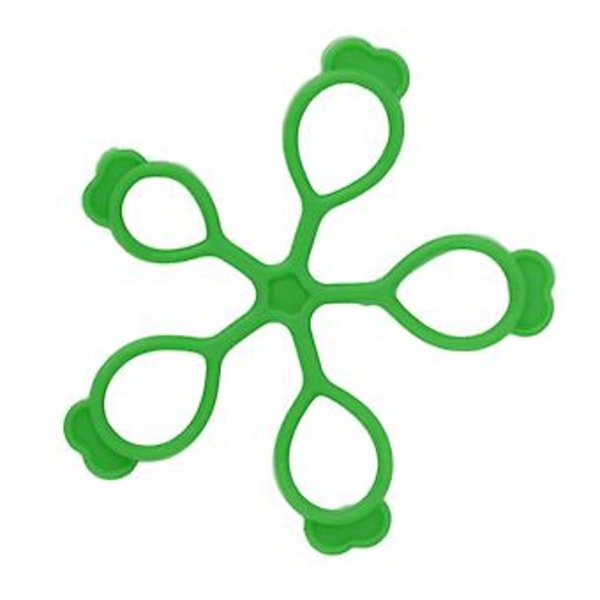 Silikone Fingerstrækker Blomsterform Springback Dekompression Håndgreb Forstærker til Kontor Udendørs (Mørkegrøn 11lb) Dark Green 11lb