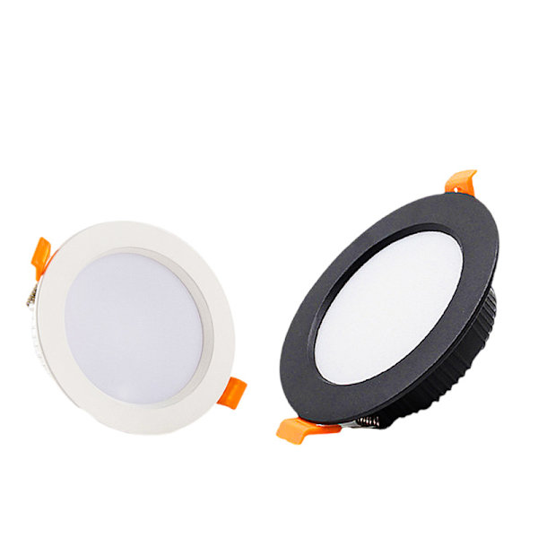 Sæt med 5 Sorte LED Indbyggede Spotlights, Ekstra Flade, 5W 500LM=50W
