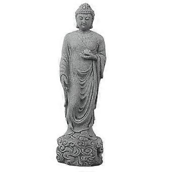 Liten Buddha Statue Dekorasjon Meditasjon Stående Hage Kontor Tempel()