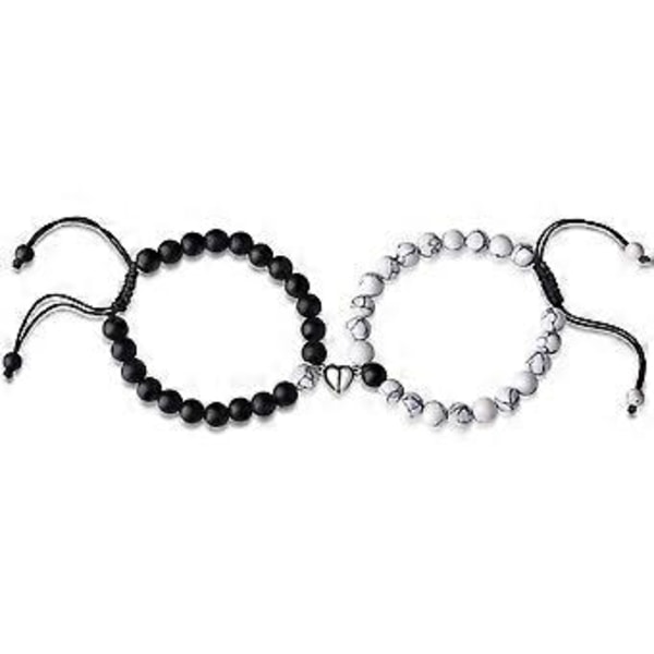 Par Matchende Krystal Armbånd Evigt Forhold Armbånd Smykker Gaver til Kæreste/Kæreste white