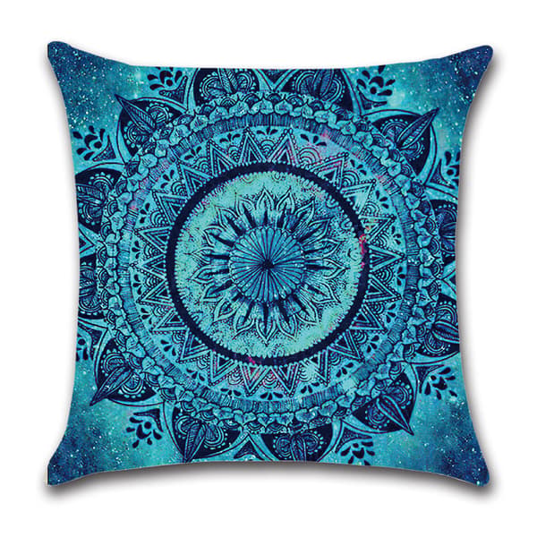 Kuddöverdrag, Set om 4 45 x 45cm Bomull och Linne Tryck Bohemisk
