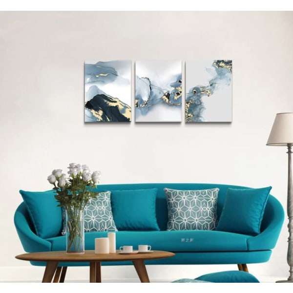 3-delat set, landskap Elegant sovrum hängande målning Kök C