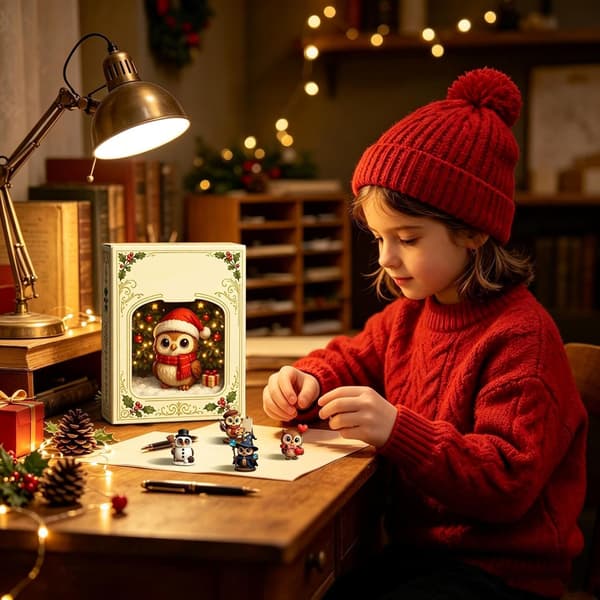 Julekalender, Mini Uglefigur, Julekalenderleke
