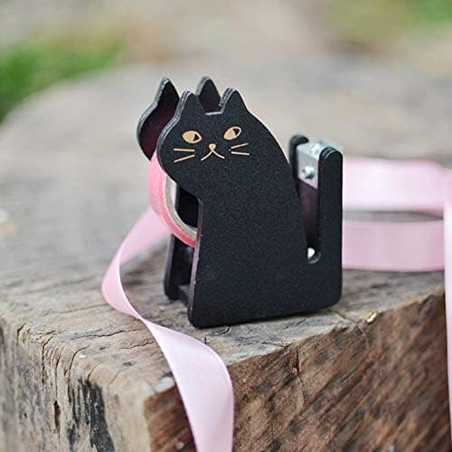 Morsom søt trelimtape-dispenser, kattetape