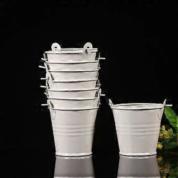 10 STK. Mini Blik Metalspand Premium Altan Have Hjem Indretning Mini Spand