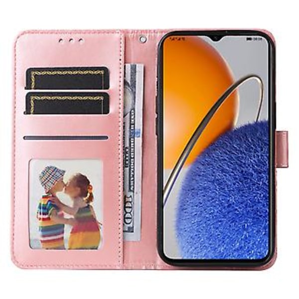 Solsikke Læder Telefon Cover Til Huawei nova Y61 Rose Gold