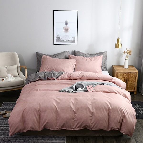 Dynetæppe pudebetræk - støvet rosa（260*230cm）