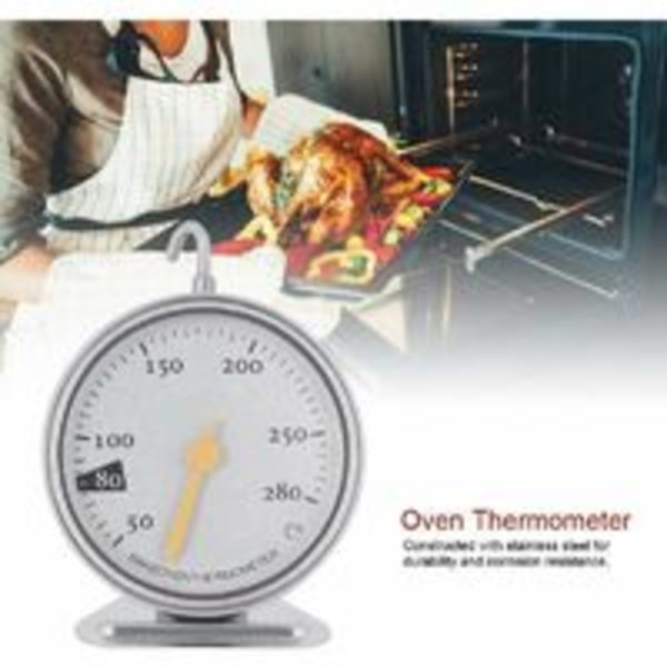 50 til 280 rustfritt stål kjøkkentermometer bred urskive ovn termometer