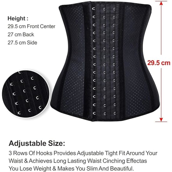 Kvinders Underbust Latex Sport Girdle Taljetræner Korsetter Timeglas