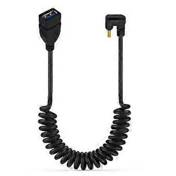 Famele USB3.0 A til Mannlig USB Type C Kabel Ladeledning Dataoverføringslinje Fjærspiralledning for USB C Telefoner & Nettbrett D