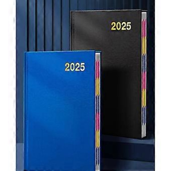 2025 Aikataulukirja Viikoittainen ja päivittäinen suunnittelija Muistikirjat 365 päivän tehokkuus Muistilehtiö Päiväkirja Suunnittelija Aikuisille A5 Sininen Blue