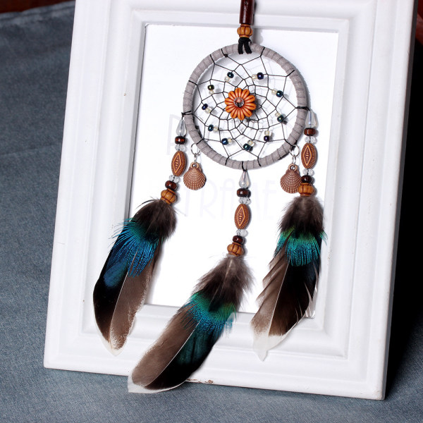 Feather Dream Catcher Car Interior Rearview Pendant, Feather Drea