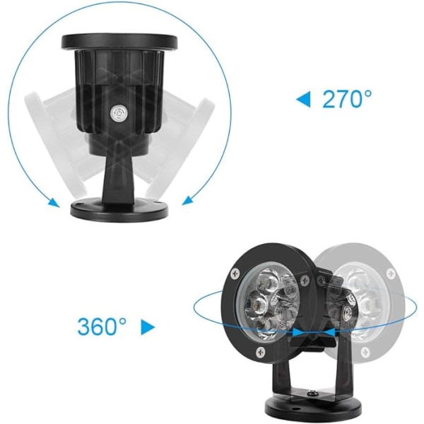1 st utomhuslampa med bas 5W IP65 Vattentät Justerbar Spotlight
