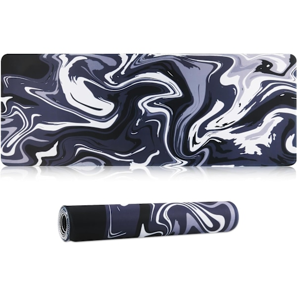 Gaming mussemåtte med blød og glat overflade og skridsikker gummibase blødt stof 600x300x3 mm sort