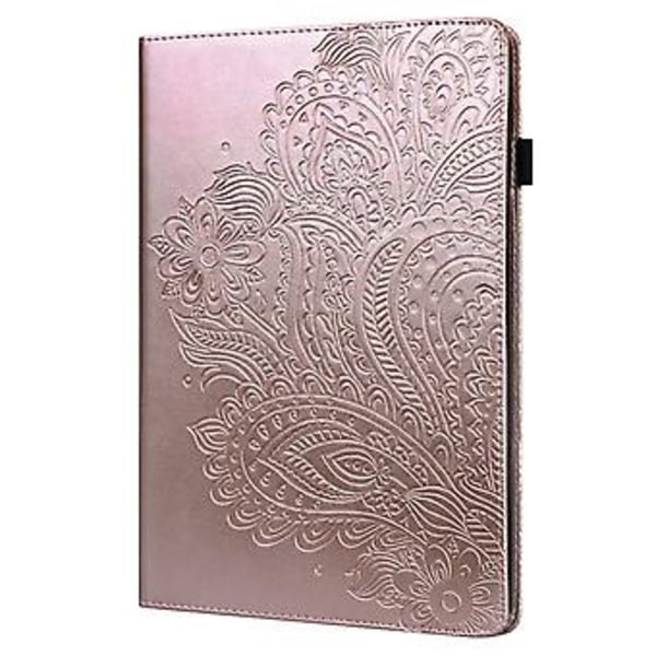Riikinkukko-nahkainen tablettikotelo Xiaomi Redmi Pad SE:lle Rose Gold
